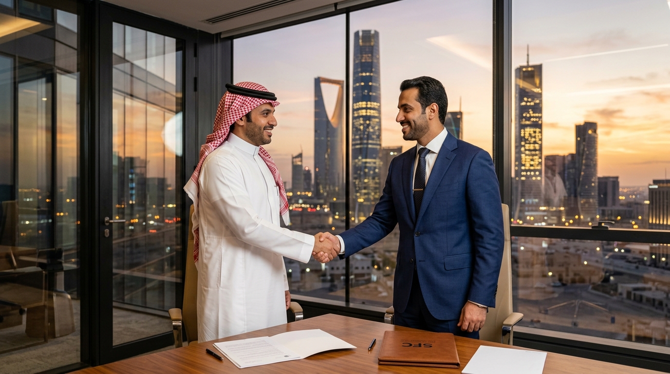 مسؤولون سعوديون وشركاء دوليون في مركز الملك عبد الله المالي بالرياض